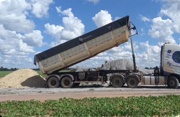 Fertilizantes e corretivos agrícolas (calcário, gesso e fosfatos), carga transportada pela S.E. Transportes